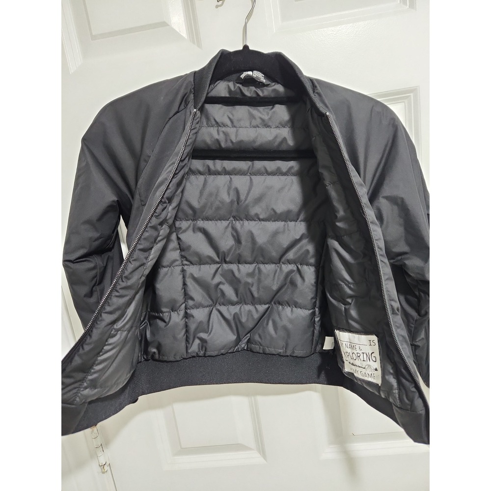 The North Face Girls Jester Bomber Jacket Black Full Zip Size Small 7/8 - Picture 5 of 6